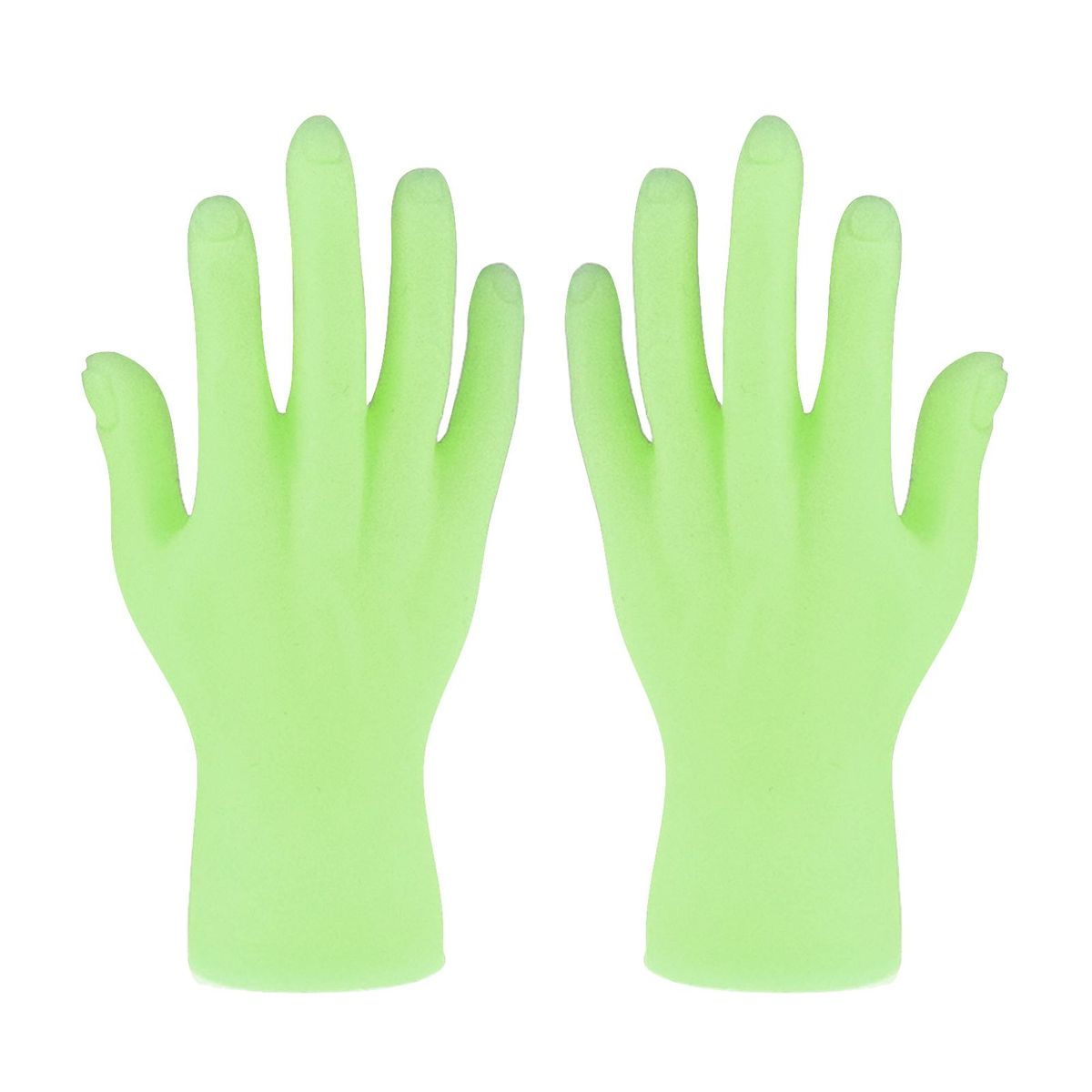 Tiny Hands Left & Right Hand Glow at Night Soft Touch PVC Plastic Hands Mini Finger Puppets Small Hands Model Toys for Parties Music Festivals Bar Nights