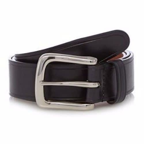 Black Leather Buckle Belt