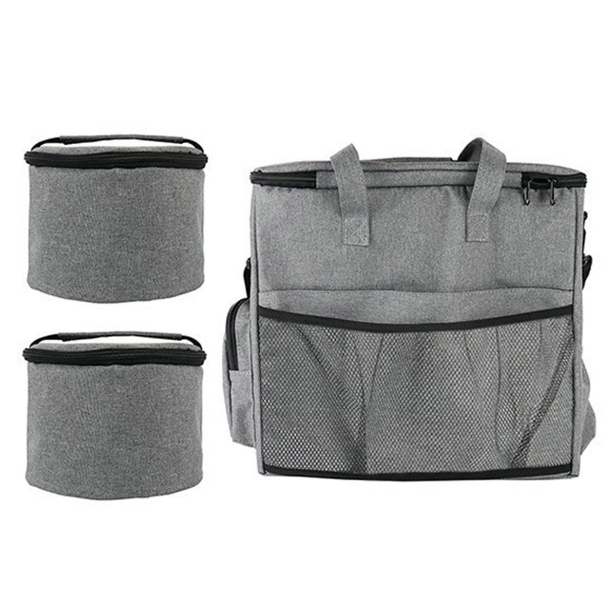 Dog Travel Bag Pet Gear Organizer Bag With 2 Food Container