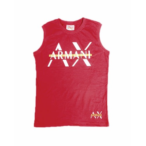 Boy's Graphic Muscle Sleeveless Shirt - Wine
