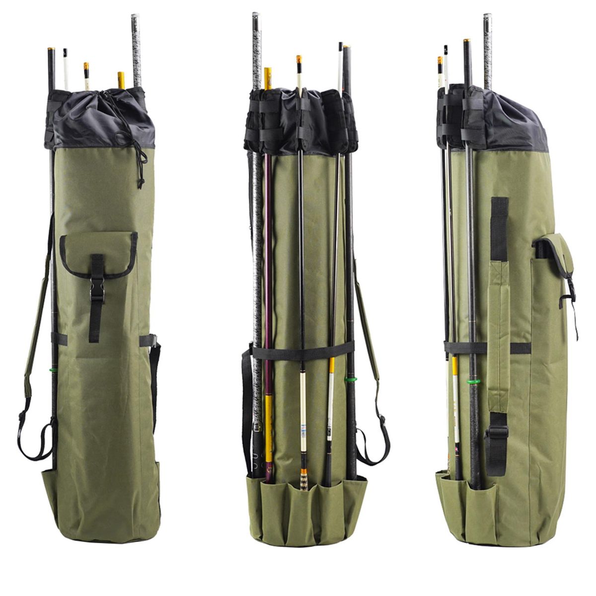 Fishing Rod Tackle Bag Large Capacity Fishing Pole Storage Bags Fishing Gear Organizer Travel Carry Pole Tools Bag Portable Fishing Rod Case for Fisherman Outdoor Fishing