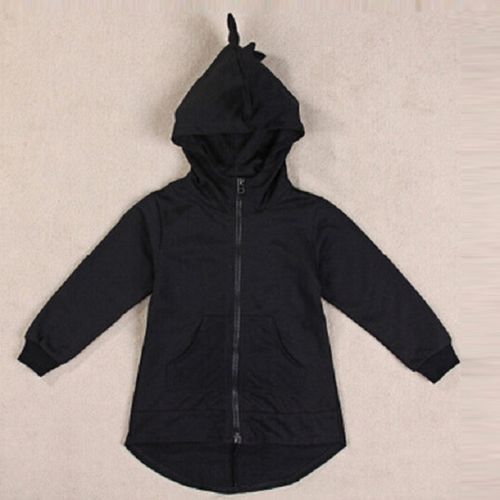 Children Cartoon Dinosaur Shaped Hooded Zip Jacket