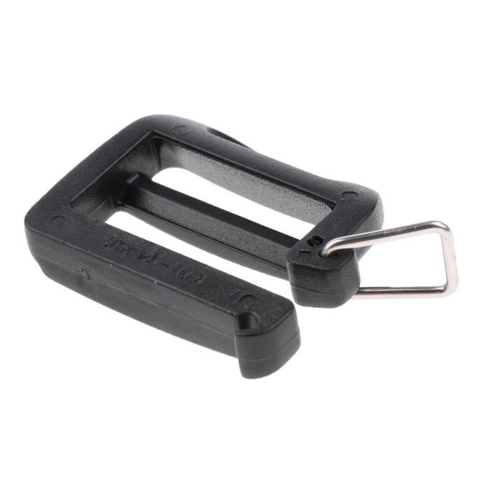 5pcs Plastic Black Curved Tri-Glide Slider Adjustable Buckle For Bag
