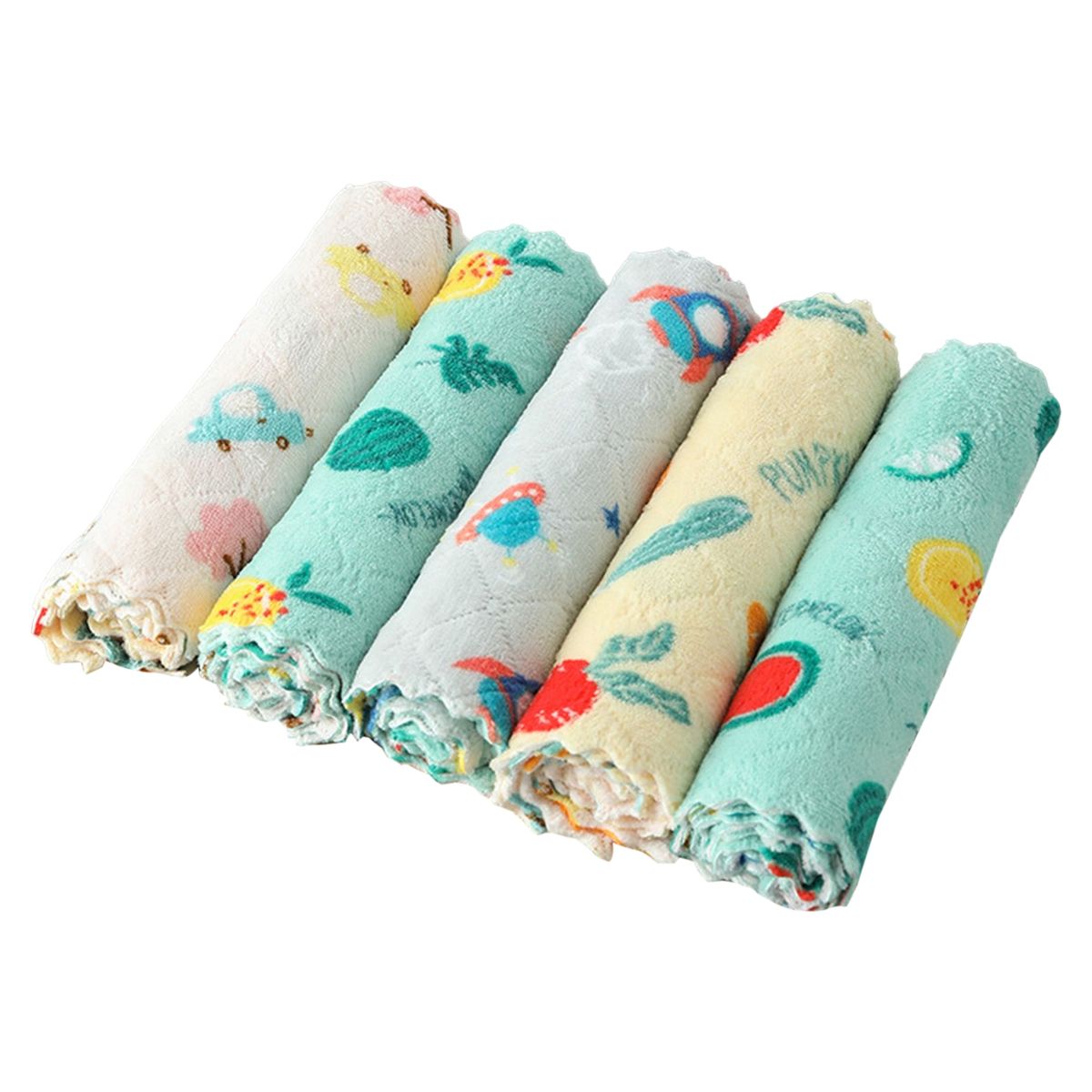 5Pcs Dish Cloth Ultra-Absorbent Cleaning Rag Dish Washcloth Random Style