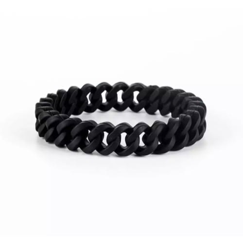 Silicon Men’s Rubber Bracelet - Black
