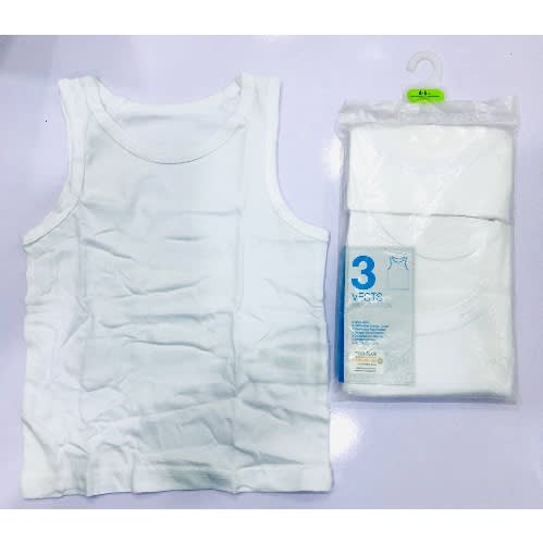 3 In 1 Quality Boy Cotton Singlet Vest