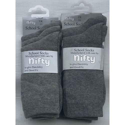 Nifty - 3In1 Plain Colored Socks - 2 Pieces - Grey