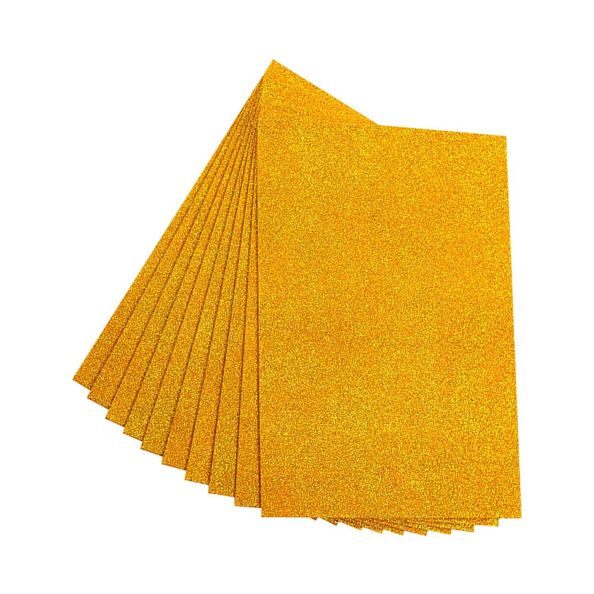 Handmade Glitter Sponge  Cardstock For Christmas Golden
