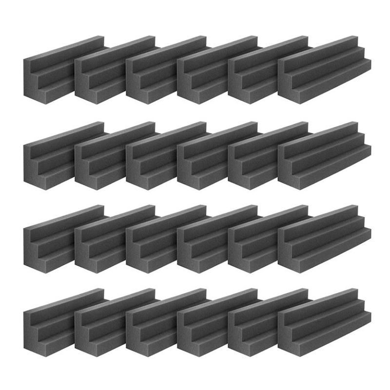 24 Pcs Bass Traps Acoustic Foam Panels Sound Proof Padding,S
