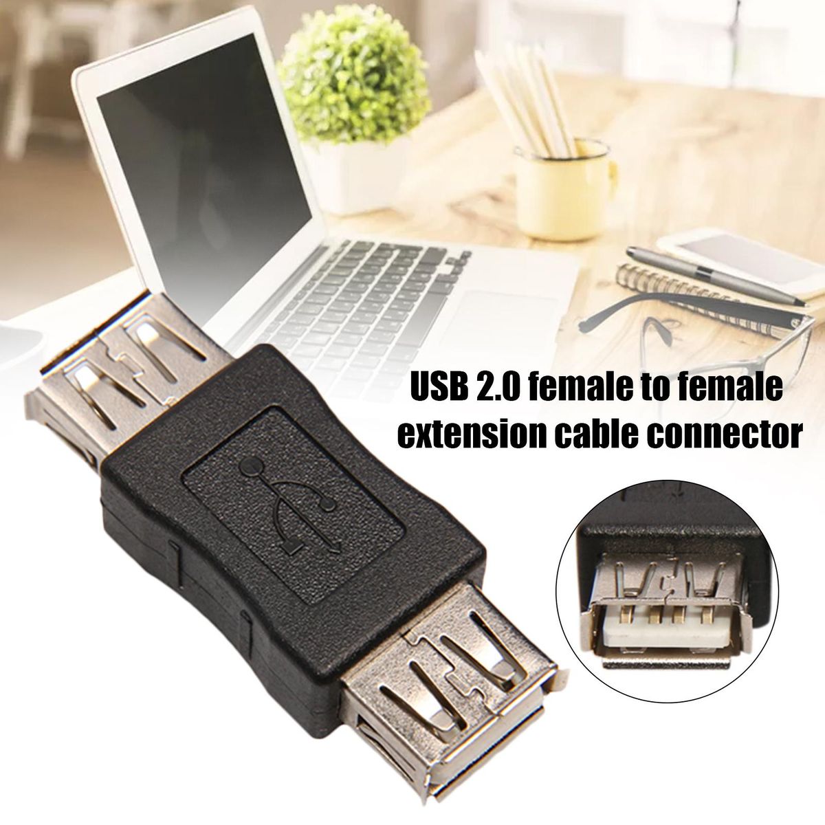 Adapter Female to Female Extension PVC USB 2.0 Standard-