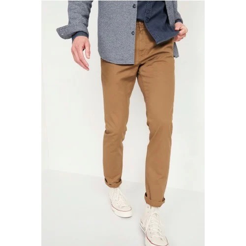 Old Navy Slim Chino Pants For Men - Brown