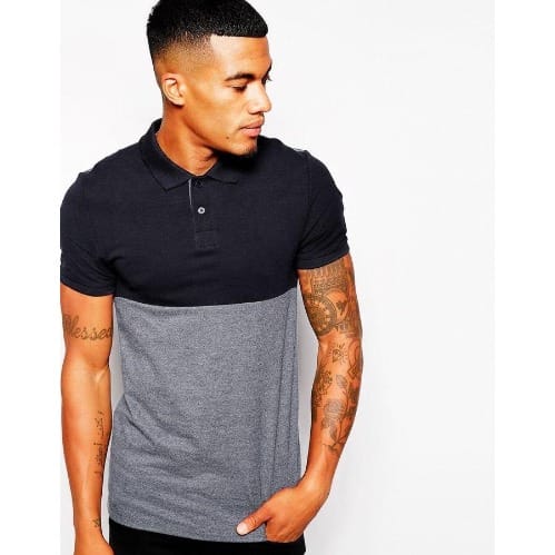 Polo Shirt -  Black & Grey