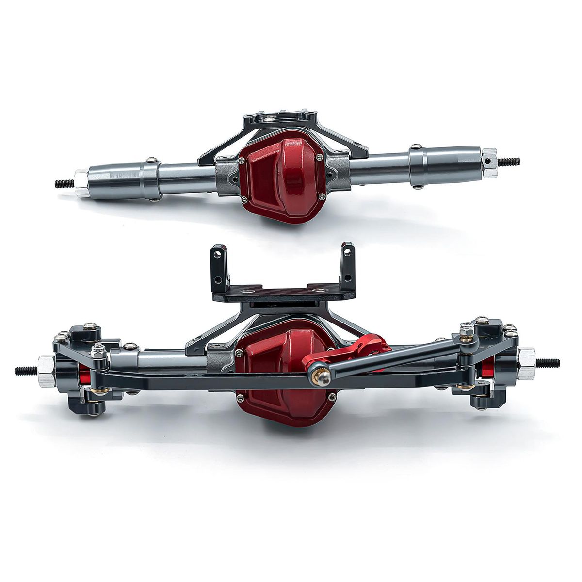RC Car Front Axle Rear Axle Aluminum Alloy RC Axles Replacements for 1/10 Axial SCX10 RC Car