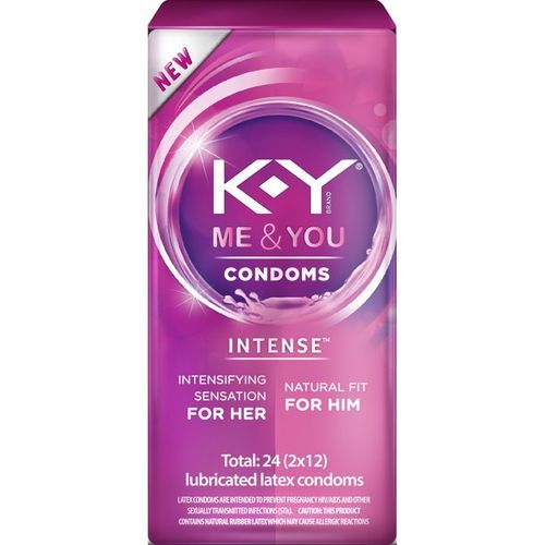Intense Latex Condoms  Silicone Based Ribbed & Dotted X 24