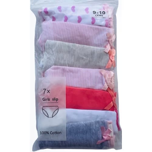 7 Pack Colored Girls Briefs- G2