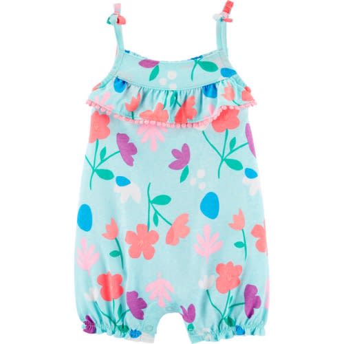 Floral Tank Jersey Romper - 9m