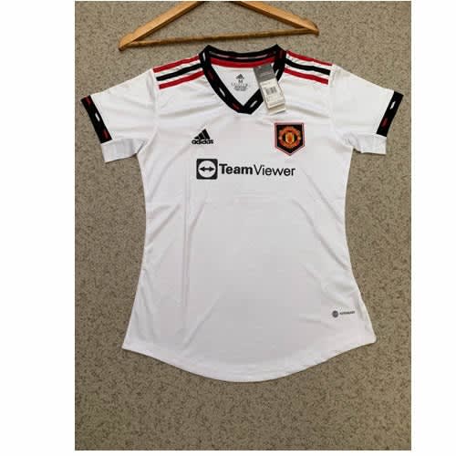 Lady's Official Manchester United Away Jersey White