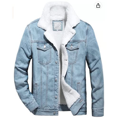 Fleece Jeans Jacket- Sherpa Wind Breaker