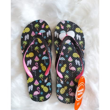 Floral Glittery Girl Slippers