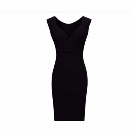 Sleeveless Bodycon Dress - Black