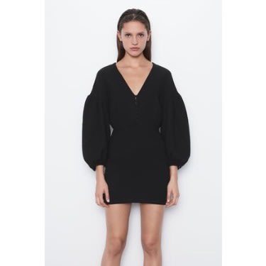 Rustic Dress Top - Black
