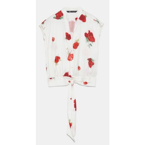 Sleeveless Floral Blouse