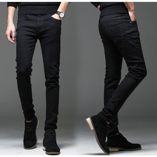 Skinny Black Men's Stretchy Jeans