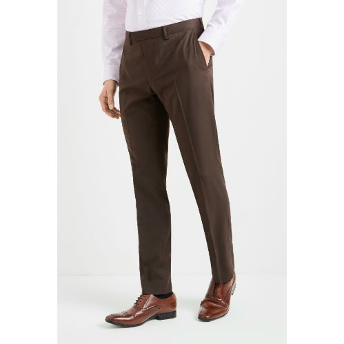 Men's Quality Suit Trouser  - Deep Brown
