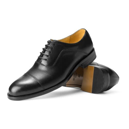 Men's Official Italian Calf Leather Oxford Shoe - Black