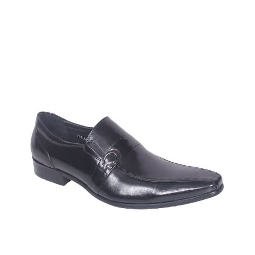 Italian Leather Slip-on Shoe - Black - Msh-3611