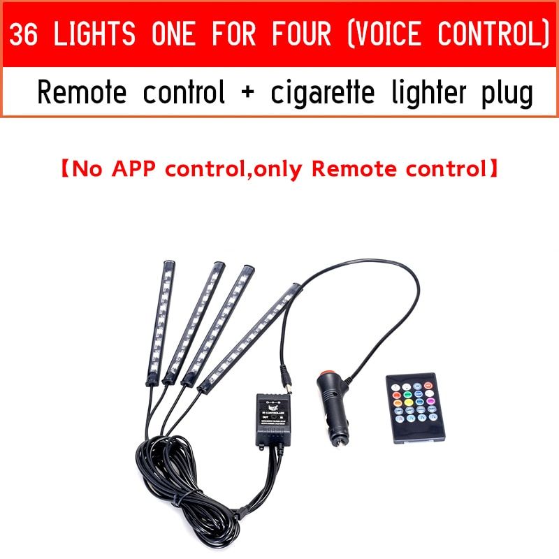 Multicolor LED Car Foot Ambient With USB Wireless APP