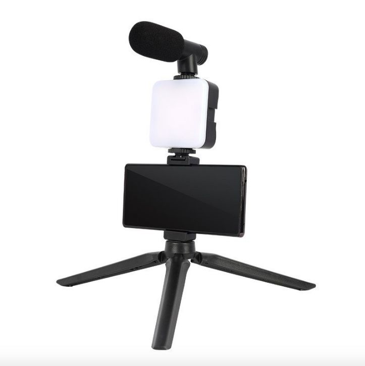 Video Log Kit - Video Light + Microphone + Holder + Tripod