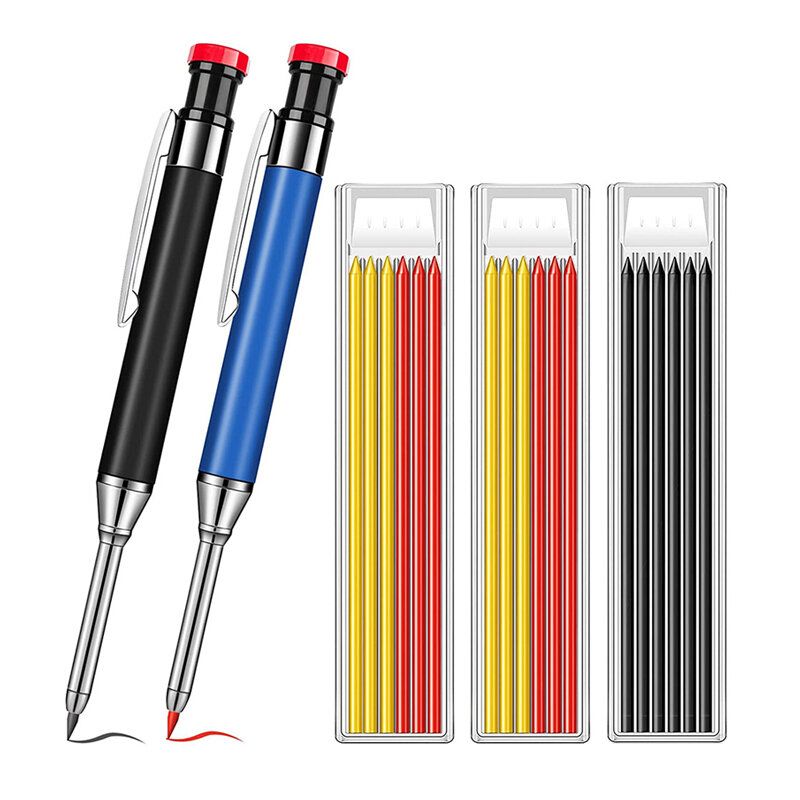 Metal Solid Carpenter Pencil Set For Deep Hole Marker With