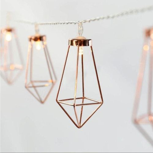 The Old Tree KCASA 1M 10 LED Metal Diamond String Lights LED Fairy Lights For Festival Christmas Halloween Party Wedding Decoration Battery Powered
