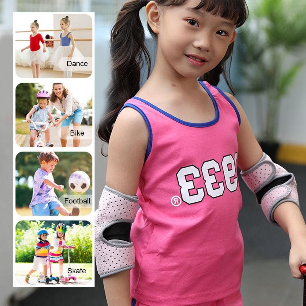 1Pair Sports Elbow Pads Guards Protective for 5-12 Yeas Kids Child Boy Girl