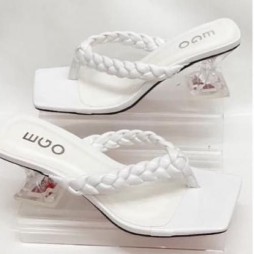 Ladies Trendy  White Slippers
