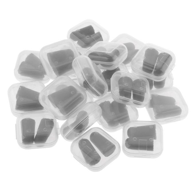 20 Pair Disposable Sponge Ear Plugs Sound Blocking Noise Black