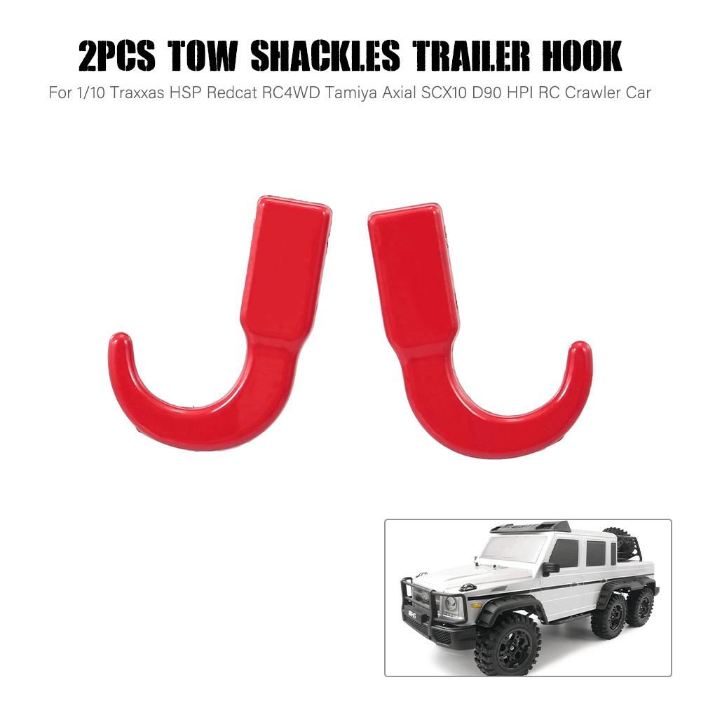 2pcs Tow Shackles Trailer Hook for 1/10 Traxxas HSP Redcat RC4WD Tamiya Axial SCX10 D90 HPI RC Crawler Car