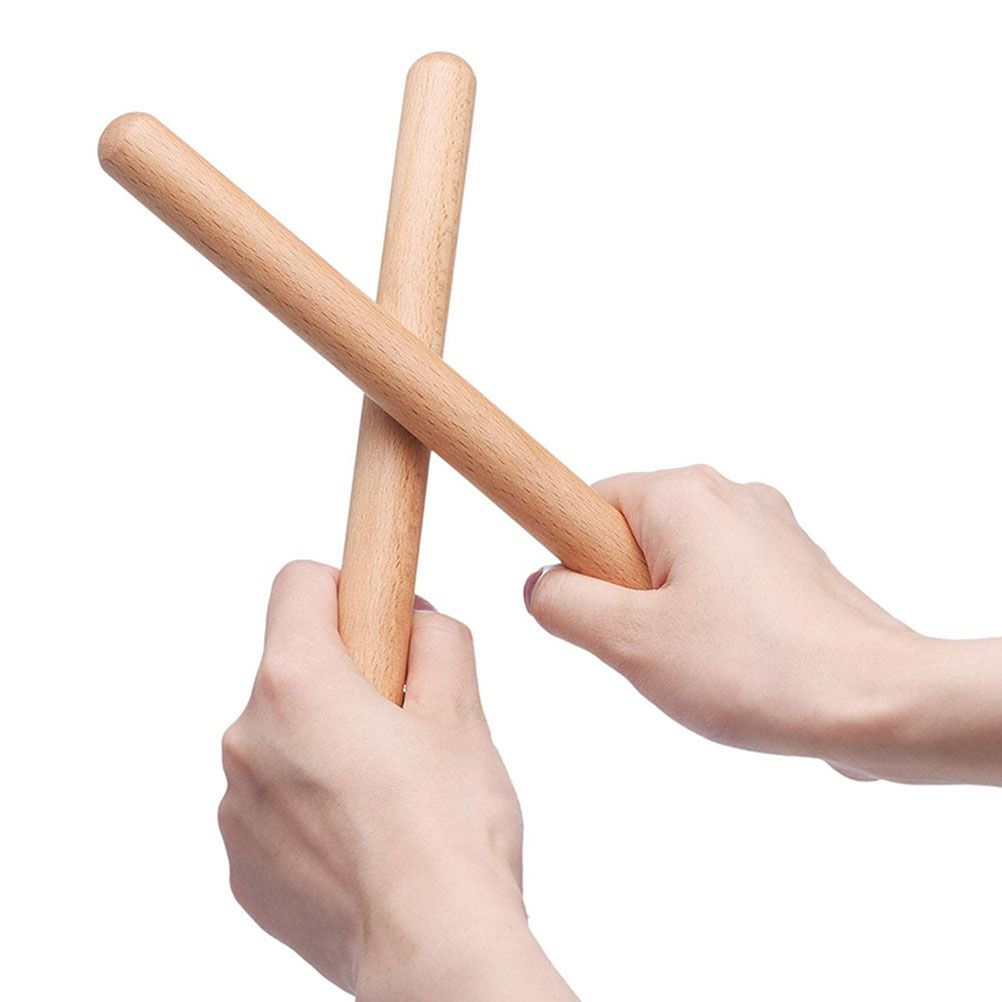 1 Pairs Wood Claves Musical Percussion Instrument Rhythm Sticks Percussion Rhythm Sticks Children Musical Toy