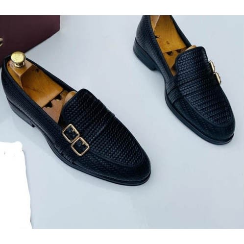 Double Monk Shoe - Black