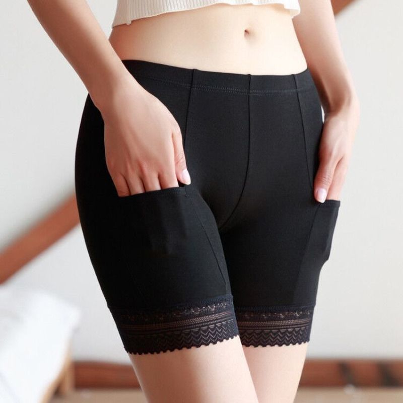 (Black B)2022 Soft And Comfortable Cotton Material Boxer Shorts Safety Pants For Women Panties Plus Big Size High Waist Ladies' Underwear DOU