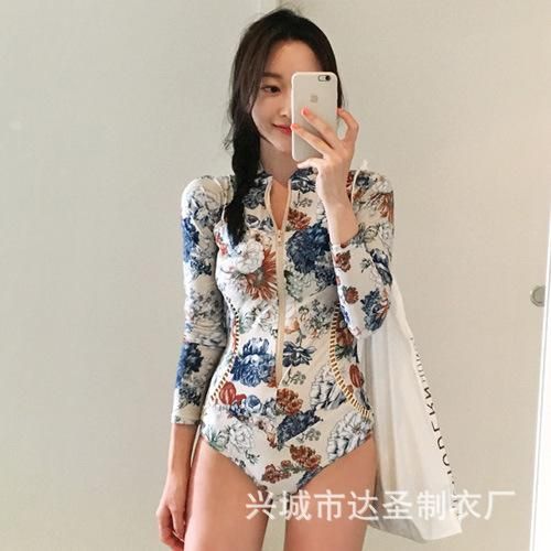 New South Korean diving suit, women's fast drying jellyfish suit, surfing swimsuit, long sleeved one