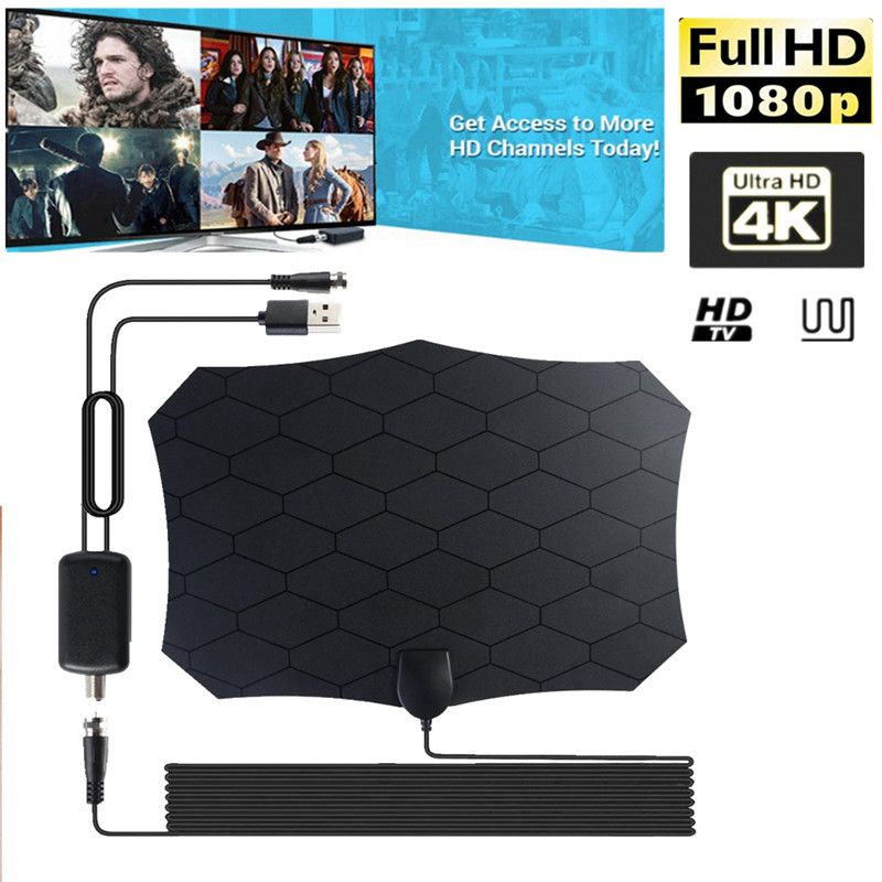 Digital Hdtv Indoor TV Antenna Amplifier Aerial Receiver
