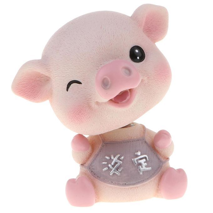 Bobble Head Collection Nodding Head Lucky Pig Toy Car Dashboard
