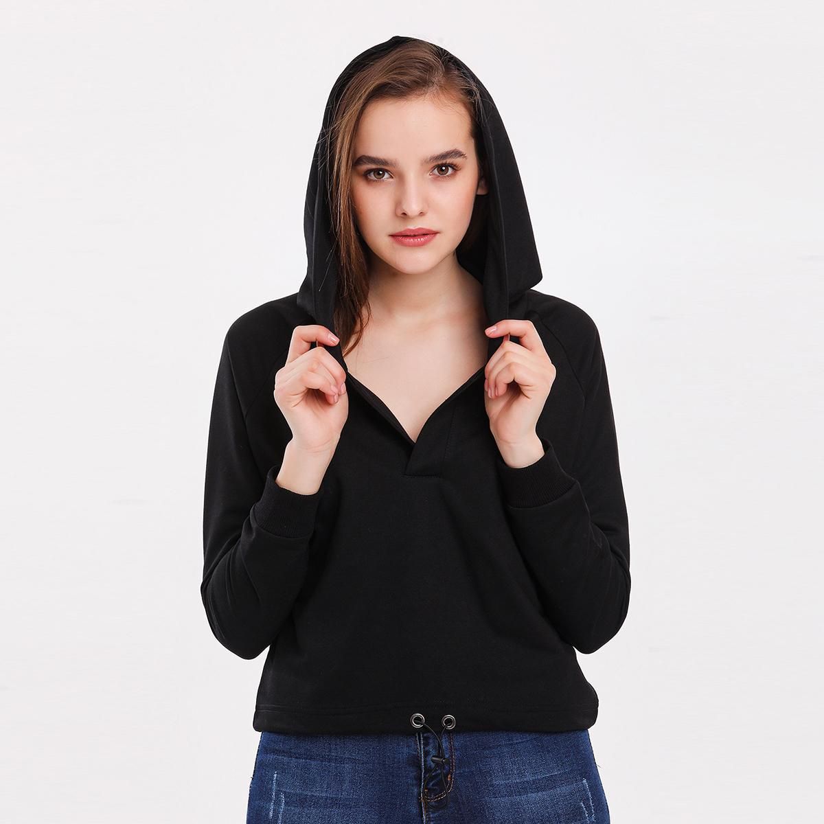 MADELON Womens Sweatshirt - Black