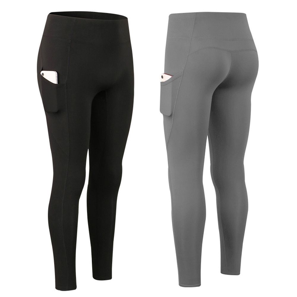 2pcs Women High Waisted Yoga Leggings Fleece Workout Pants