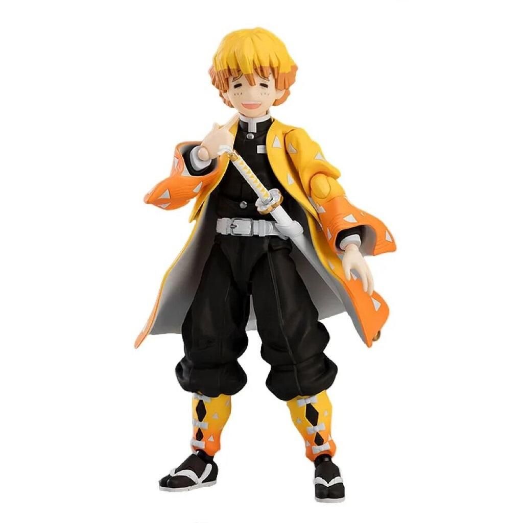 Demon Slayer Agatsuma Zenitsu Figma 522-DX Action Figure PVC Face Changeable Deluxe Edition Model Doll Toy