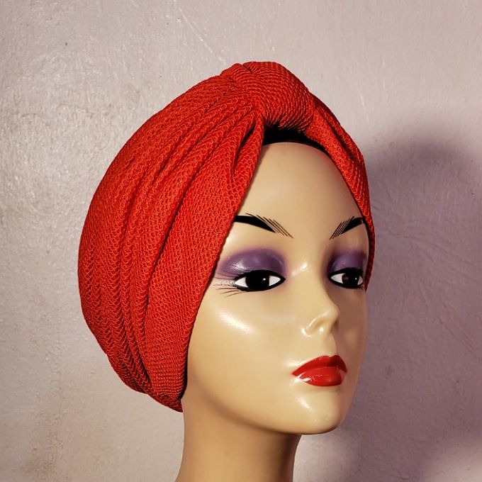 Woman Turban Red