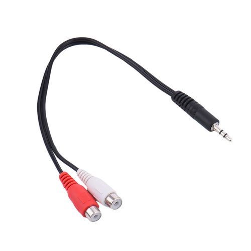 3.5 Jack Male To 2RCA 2AV Female Converter Cable For DVD TV