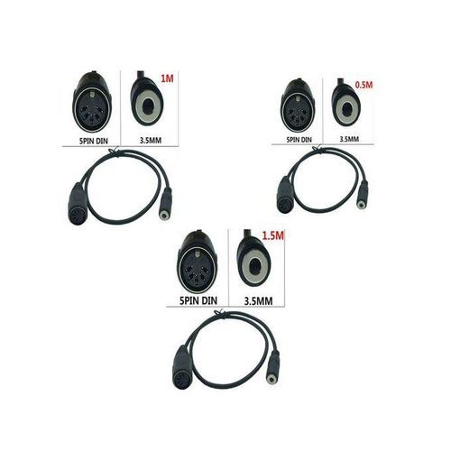 DIN 5Pin MIDI Female Jack To 3.5mm 1/8
